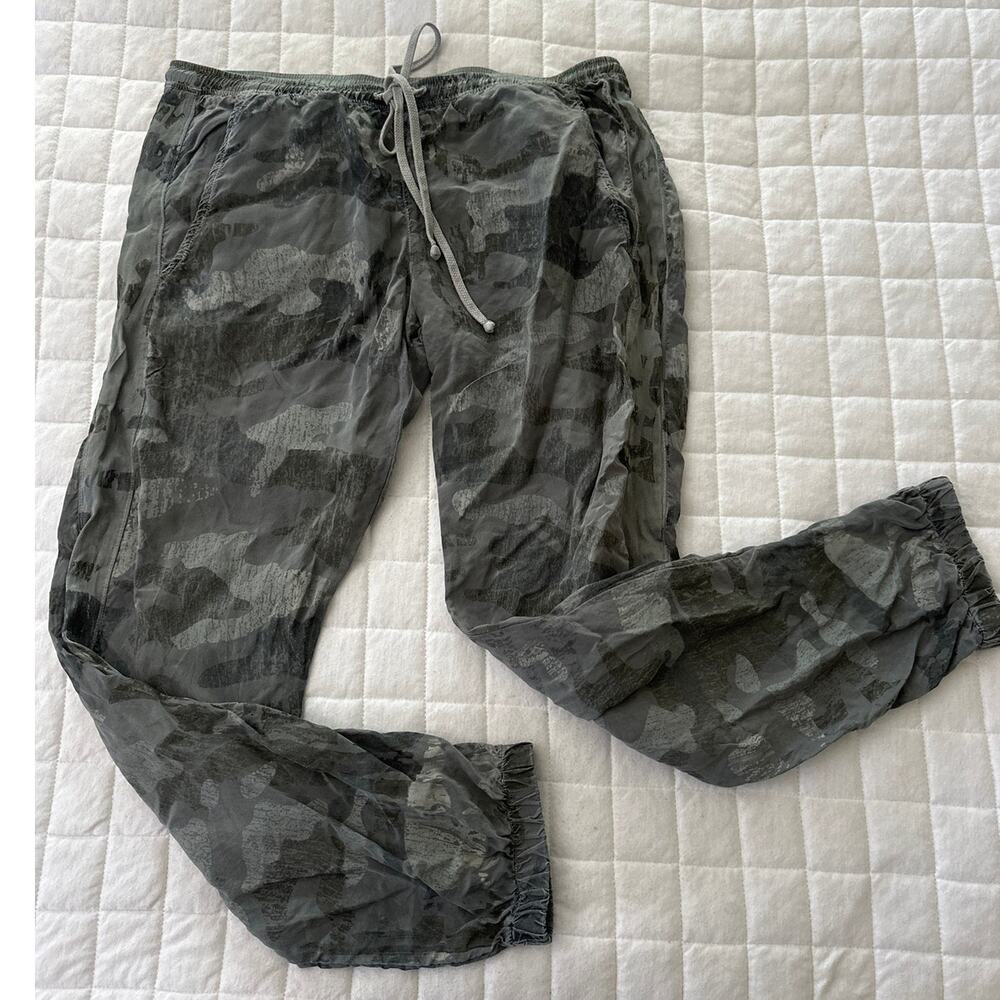 Hard Tail Pants Womens Small Gray Camo Jogger Drawstring Y2K Athletic Streetwear